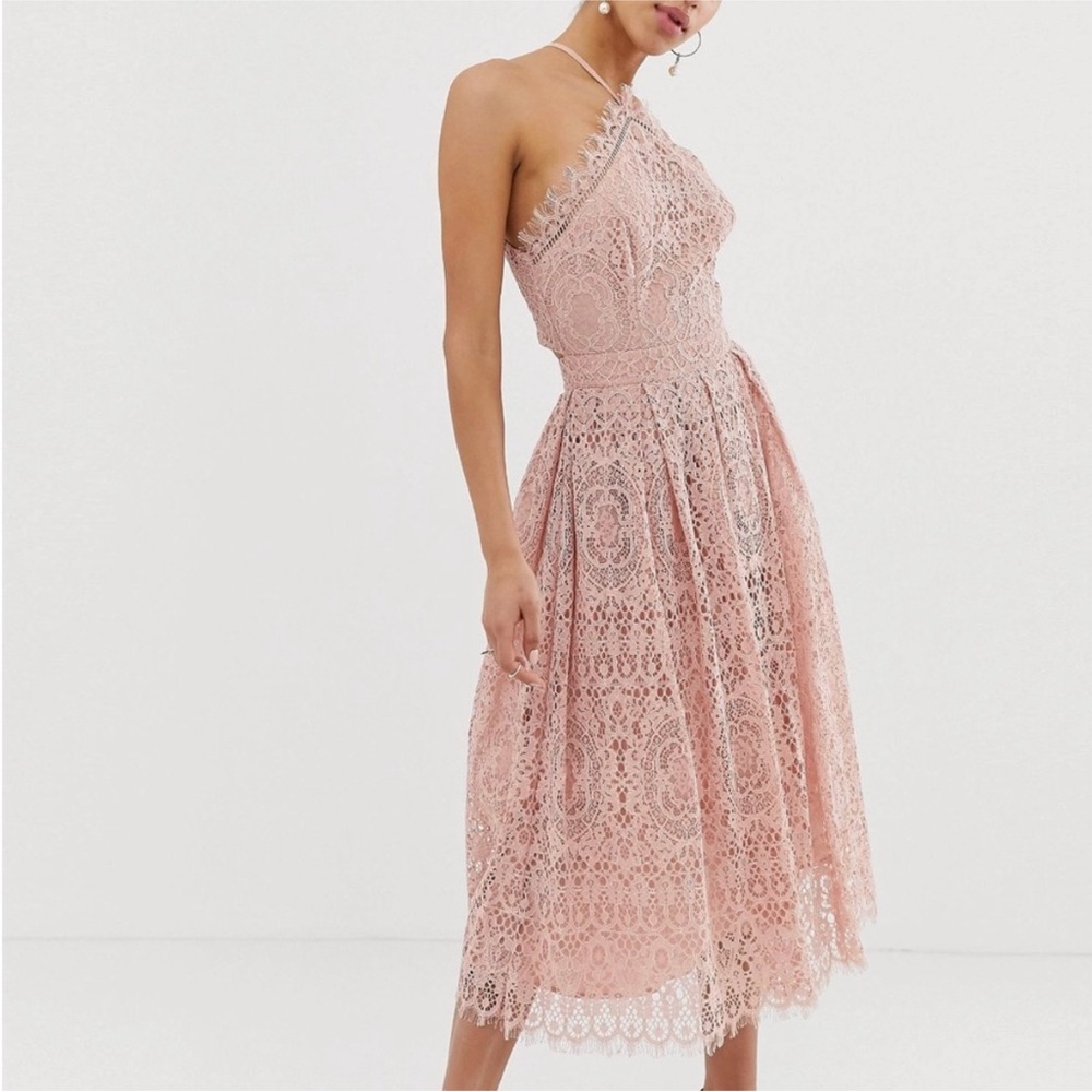 asos Lace Halter Dress